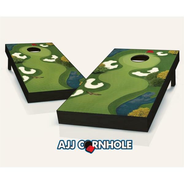 Mkf Collection By Mia K. Farrow Hole In One Theme Cornhole Set with Bags - 8 x 24 x 48 in. 107-HoleInOne